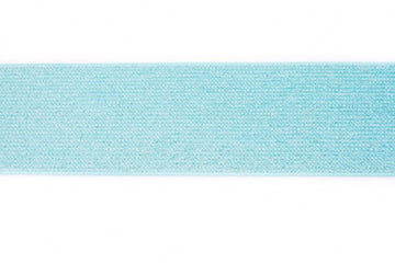 Glitzer Gummiband, elastisch, 5 cm, mint, 0,5 m